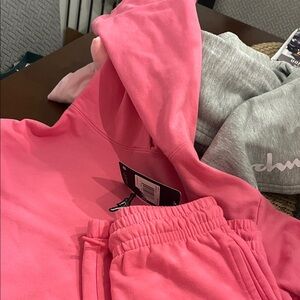 Jordan Kids Pink Sweatpants & Hoodie Set